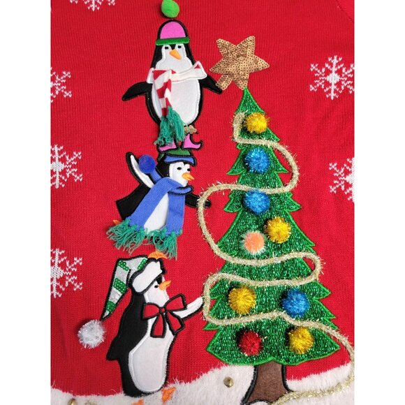 Penguin Christmas Sweater Tunic by United States Sweaters - Picture 3 of 12
